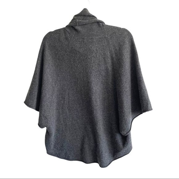 JOIE Wool Cashmere Oversized Cowl Neck Poncho Sweater Grey XS - Picture 3 of 13